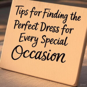 Tips for Finding the Perfect Dress for Every Special Occasion