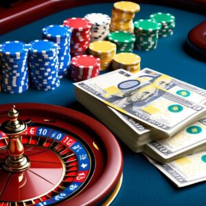 på ett casino