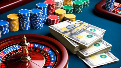 på ett casino