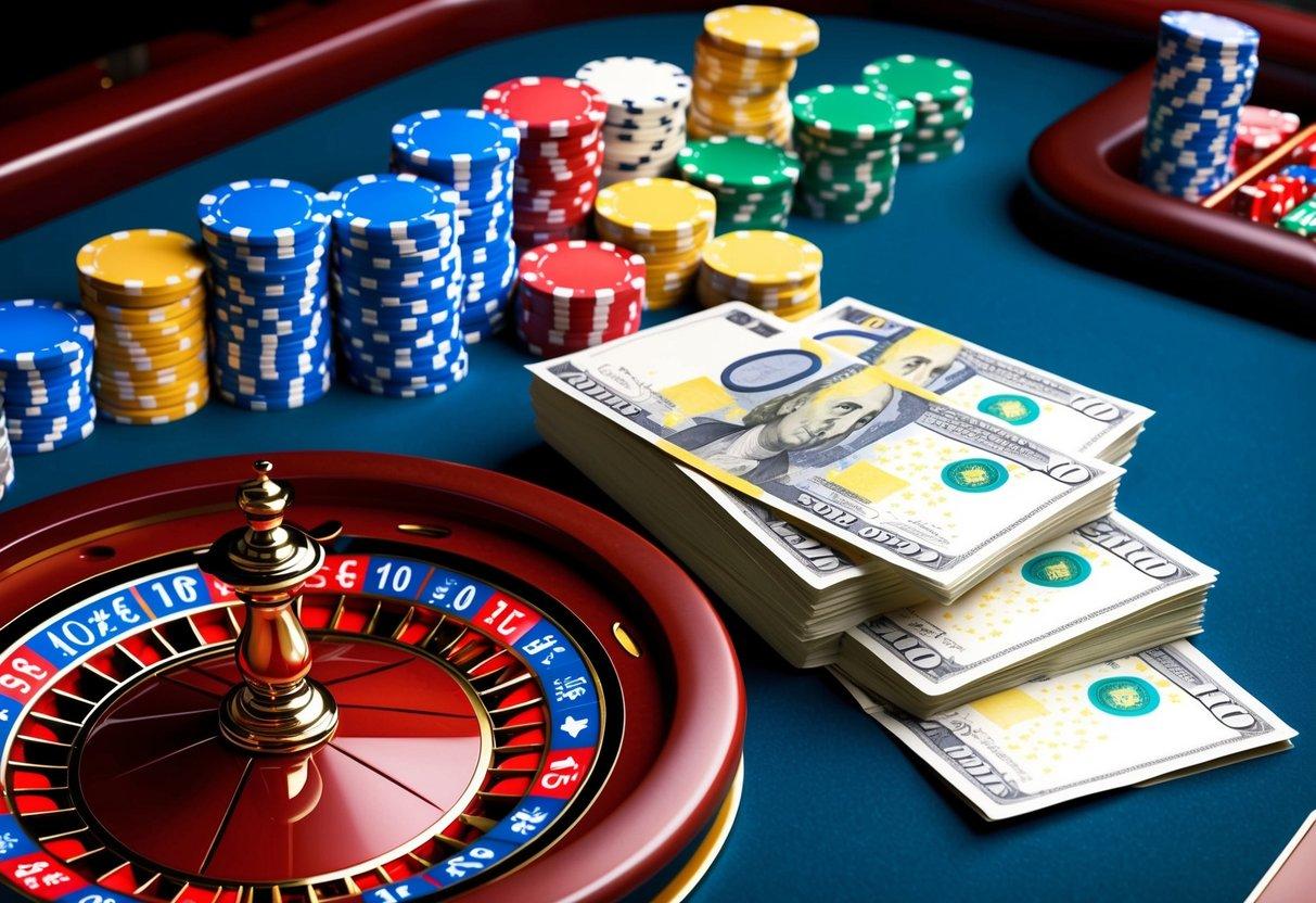 på ett casino