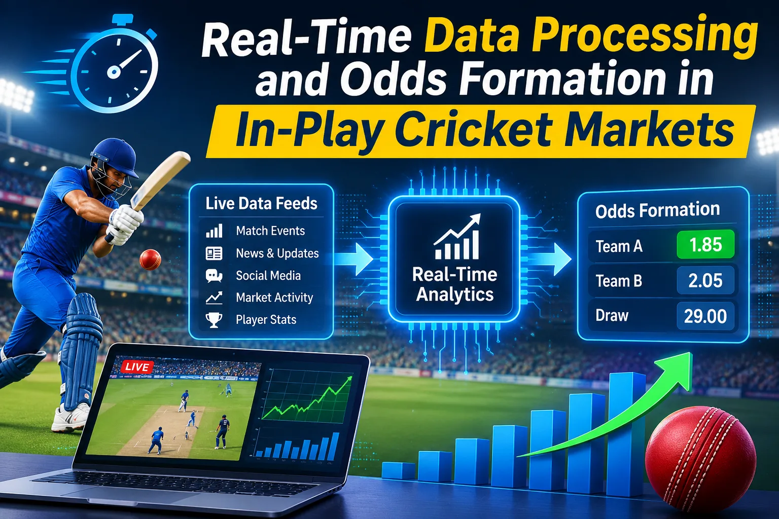 Real-Time Data Processing and Odds Formation in In-Play Cricket Markets